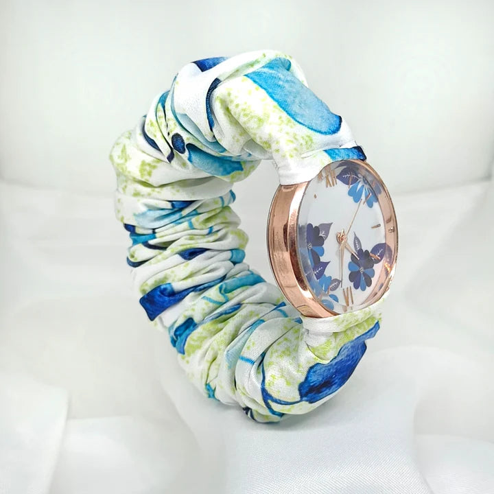 Premium Fairy And Rose Printed Scrunchie Watch