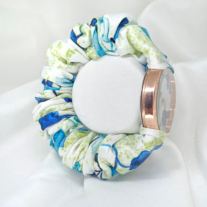Premium Fairy And Rose Printed Scrunchie Watch